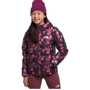 The North Face TNF Girls' North Down Fleece-Lined Parka purple pink black 600 S
